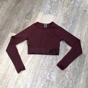 ECHT ARISE comfort long sleeve ribbed athletic crop size XS